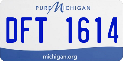 MI license plate DFT1614