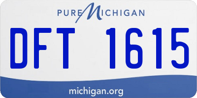 MI license plate DFT1615