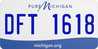 MI license plate DFT1618