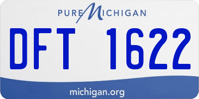 MI license plate DFT1622