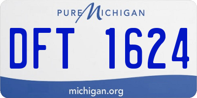 MI license plate DFT1624