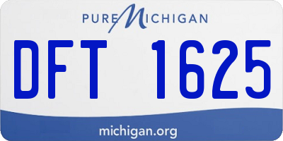 MI license plate DFT1625