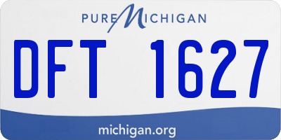 MI license plate DFT1627