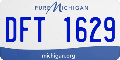MI license plate DFT1629