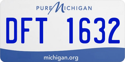 MI license plate DFT1632