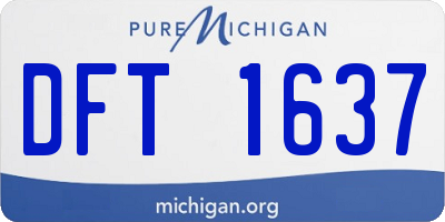MI license plate DFT1637