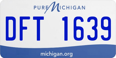 MI license plate DFT1639