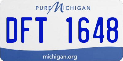 MI license plate DFT1648