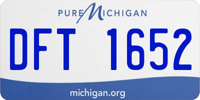 MI license plate DFT1652