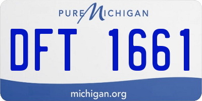 MI license plate DFT1661