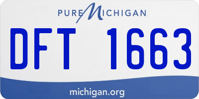 MI license plate DFT1663
