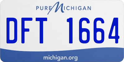 MI license plate DFT1664