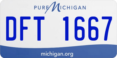 MI license plate DFT1667