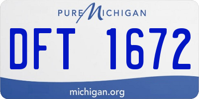 MI license plate DFT1672