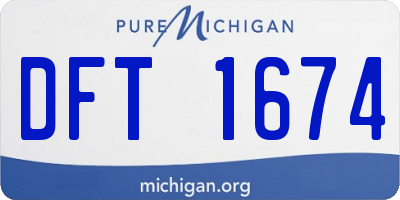 MI license plate DFT1674