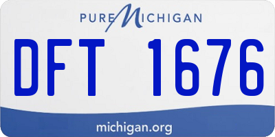 MI license plate DFT1676