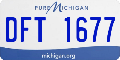 MI license plate DFT1677