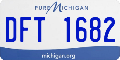 MI license plate DFT1682
