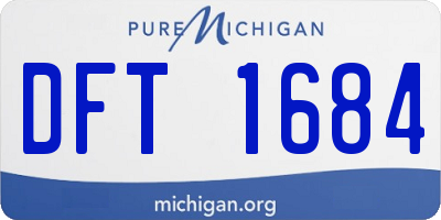 MI license plate DFT1684