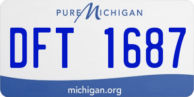 MI license plate DFT1687