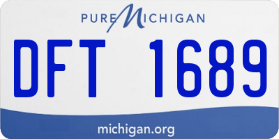 MI license plate DFT1689