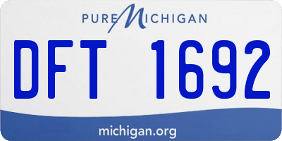 MI license plate DFT1692