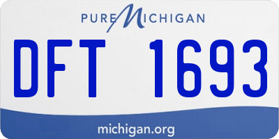 MI license plate DFT1693