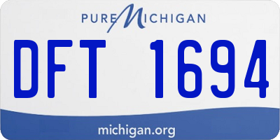 MI license plate DFT1694