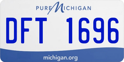MI license plate DFT1696