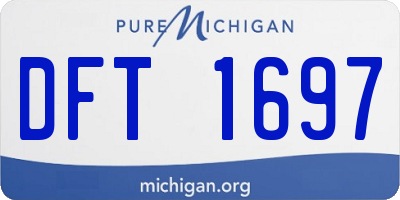 MI license plate DFT1697