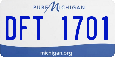 MI license plate DFT1701