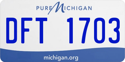 MI license plate DFT1703