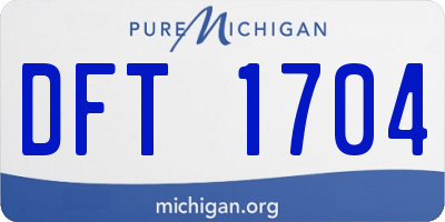 MI license plate DFT1704