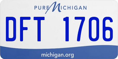 MI license plate DFT1706