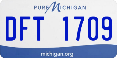 MI license plate DFT1709