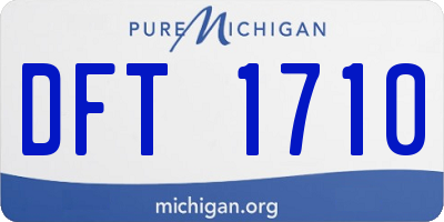 MI license plate DFT1710