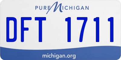MI license plate DFT1711