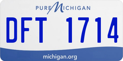 MI license plate DFT1714