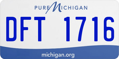 MI license plate DFT1716
