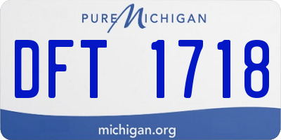 MI license plate DFT1718