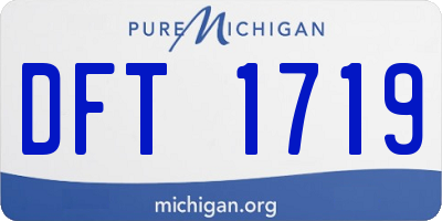 MI license plate DFT1719