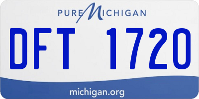 MI license plate DFT1720