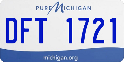 MI license plate DFT1721