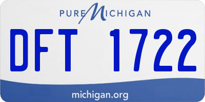 MI license plate DFT1722