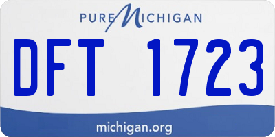 MI license plate DFT1723