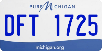 MI license plate DFT1725