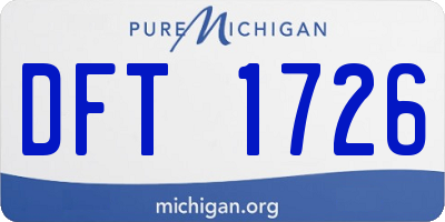 MI license plate DFT1726