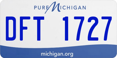 MI license plate DFT1727
