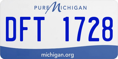 MI license plate DFT1728