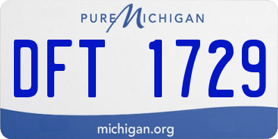 MI license plate DFT1729